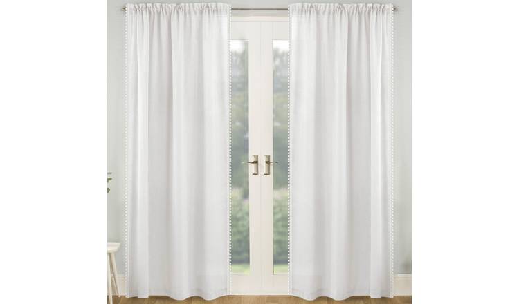 Tyrone Textiles Tahiti Rod Pocket Voile Panels - 140 x 122cm - White