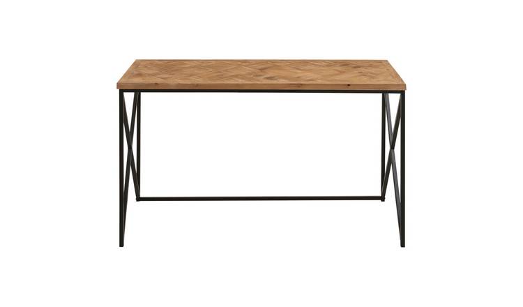 Orsina Kickford Parquet Fir Wood Console Table – Two Tone