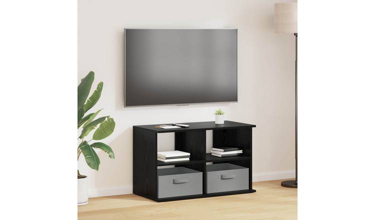 Walplus Drawer TV Stand - Black Oak - 79 x 40 x 48 cm