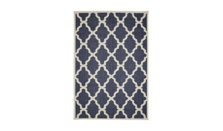 Mega Flooring Blue Modern Abstract Rug - 160 x 225cm