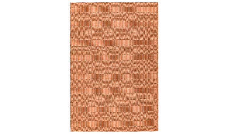 Mega Flooring Orange Handmade Geometric Rug - 200 x 300cm