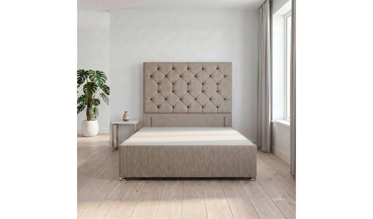Somnior Diamante Tweed 2FT6 Small Single Divan Bed Base - Coffee