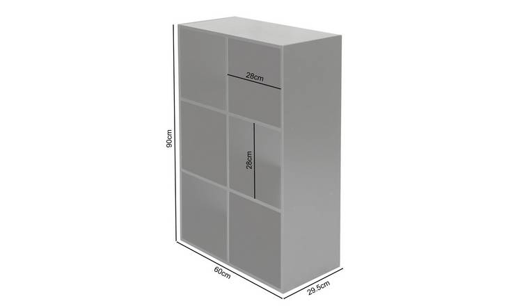 HomeGardenDirect Jane 3x2 Cube Bookcase - Oak