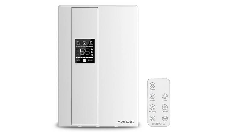 MONHOUSE 2.2L Dehumidifier with 24H Timer Mould & Damp Remover - White