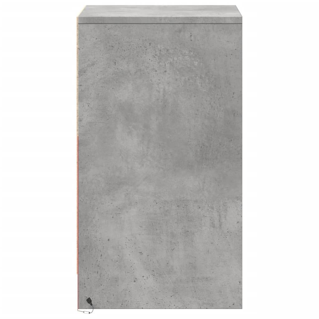 Walplus LED Engineered Wood Bedside Cabinet - Stone Grey - 38 x 34 x 61 cm - Image 7