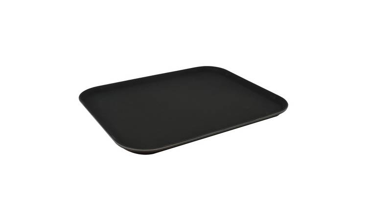 Argon Tableware Rectangular Non-Slip Serving Tray - Black