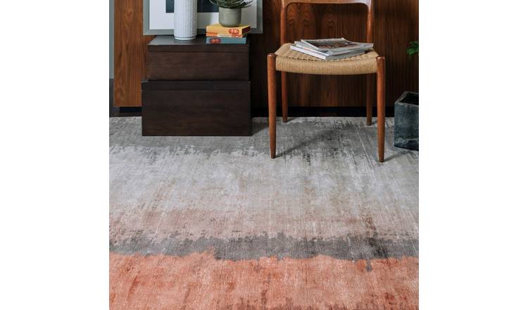 Mega Flooring Orange Modern Abstract Rug - 120 x 170cm