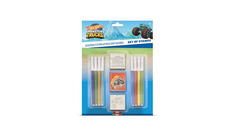 Hot Wheels Blister Pack 2 Stamps – Kids Craft & Stationery Set
