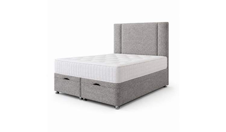 Comfy Deluxe Naples  4ft6 Double  Ottoman End Lift  Bed Set - Silver