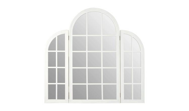 Orsina Fret Finish Dressing Table Mirror – White