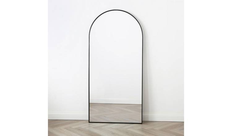 HomeGardenDirect Anax Free standing Arch Framed Mirror 170x80cm - Black