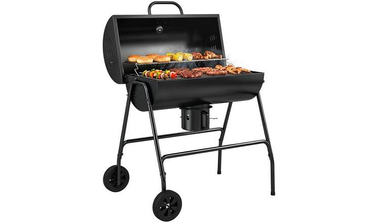 Outsunny Portable Garden BBQ Grill for Outdoor Garden Party - Black