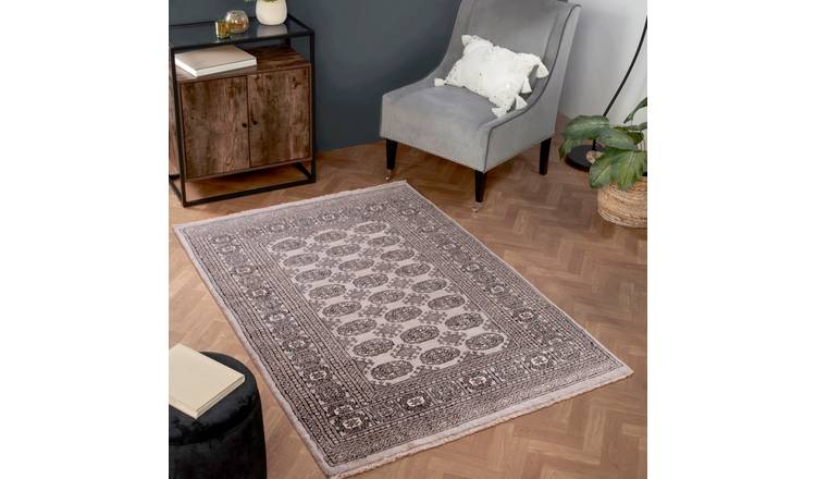 Mega Flooring Grey Handmade Bordered Rug - 60 x 90cm