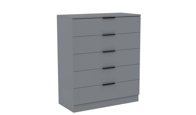 Vida Designs Trega 5 Drawer Chest - Grey