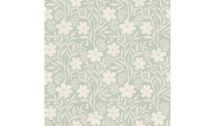 Arthouse Berry Floral Wallpaper - Sage Green