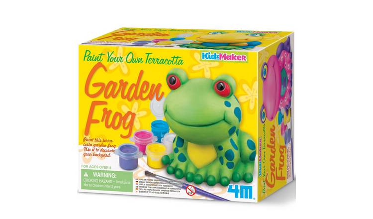 4M KidzMaker Paint Your Own Terracotta Garden Frog - 8 Years +