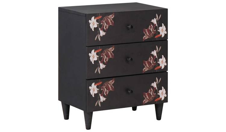 Walplus Solid Wood Bedside Cabinet - Multicoloured - 50 x 33 x 60 cm