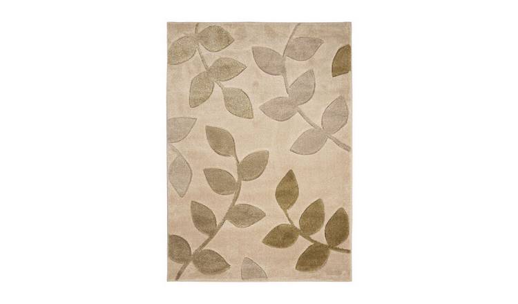 Mega Flooring Green Modern Nature Print Rug - 160 x 230cm