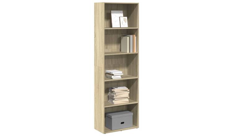Walplus Engineered Wood Bookcase - Light Oak - 60 x 30 x 189 cm