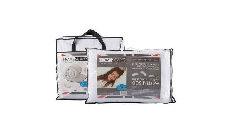 Homescapes Goose Feather and Down 10.5 Tog Child Duvet and Pillow Set