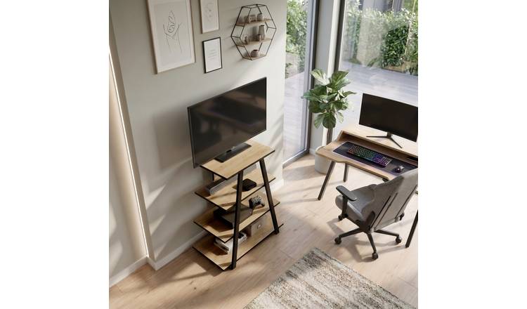 Decortie Lyno Mini TV Stand wood effect particleboard - Oak