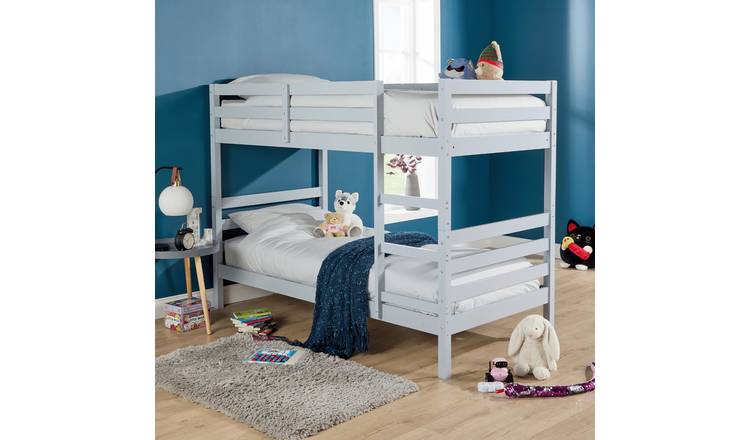 Home Source Hendon Splittable Wooden Single Bunk Bed - Grey