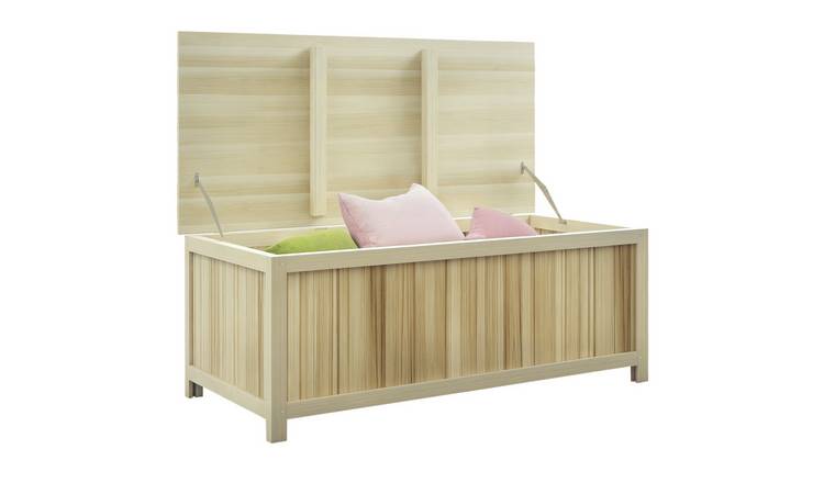 Outsunny Wooden Storage Box for Balcony Outdoor - Natural Wood