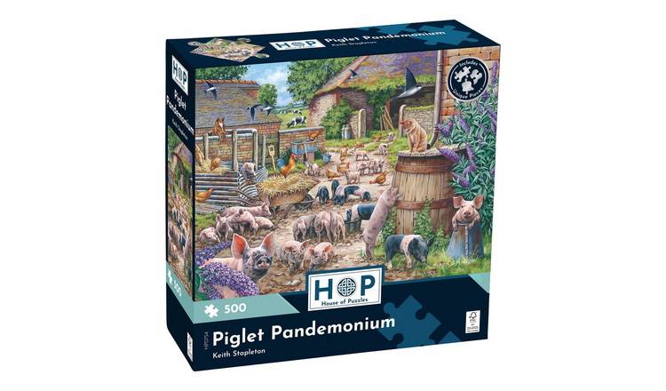 The House of Puzzles Piglet Pandemonium 500 Piece Jigsaw Puzzle