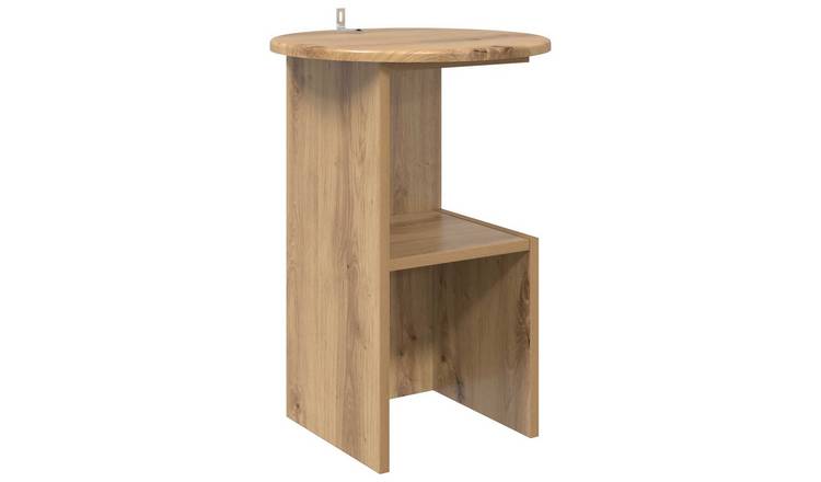 Walplus Engineered Wood Side Table - Oak - 39.5 x 55 cm (Artisan oak)