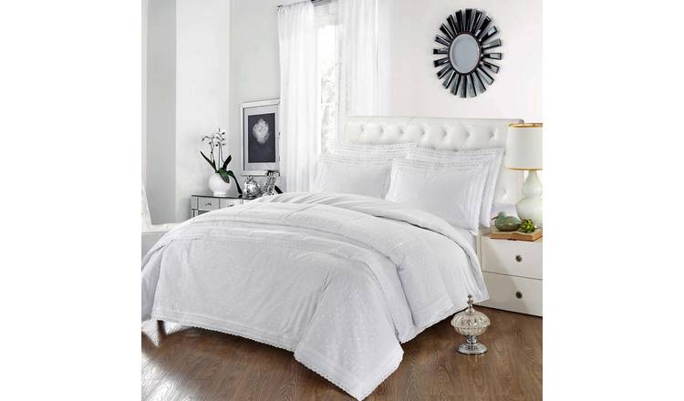 HomeSpace Direct Highgrove White Duvet Cover Set - Super King