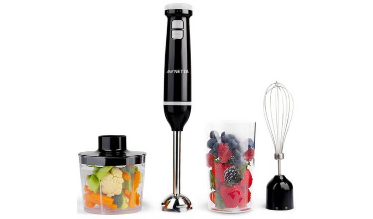 NETTA 600W 3in1 Hand Blender with Whisk, Chopper & 700ml Beaker