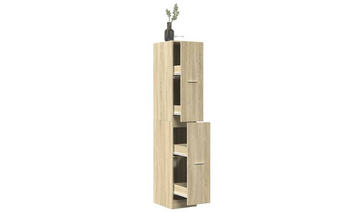 Walplus Engineered Wood Cabinet - Light Oak - 30 x 41 x 174.5 cm