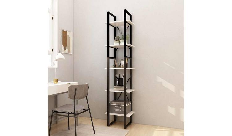 Walplus Metal Book Cabinet - White - 40 x 30 x 105 cm