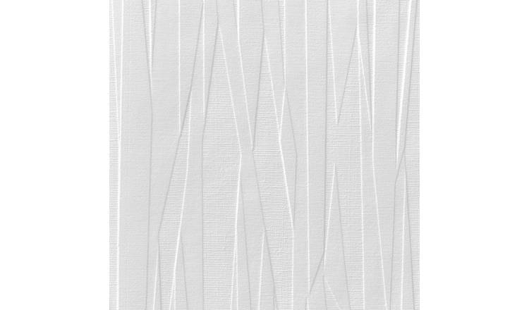 Anaglypta Paintable Vinyl Textured Wallpaper - White