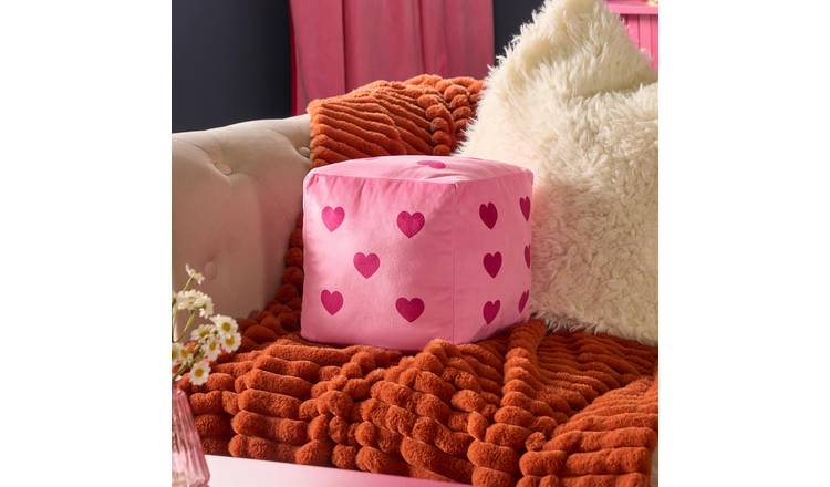 OHS Dice Shaped Scatter Cushion - Pink - 21 x 21cm