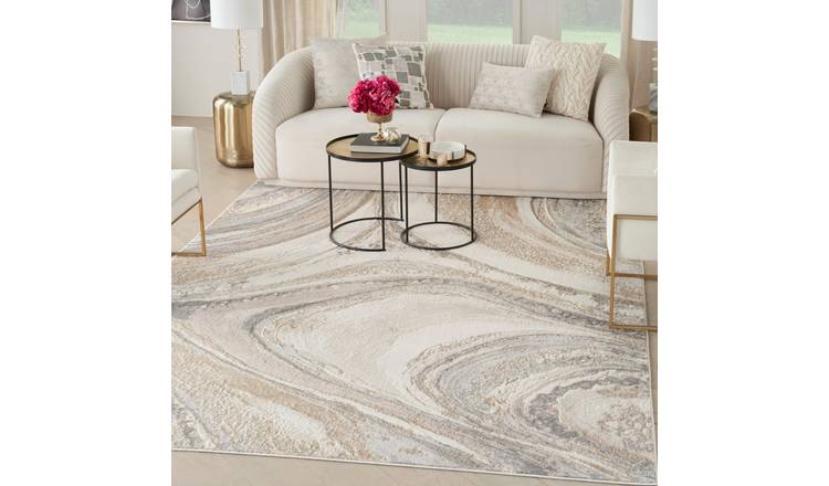 Mega Flooring Grey Modern Abstract Rug - 66 x 229cm