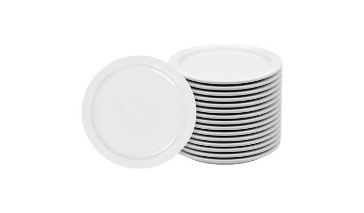 Argon Tableware Classic White Buffet Dinner Plates - Pack of 24