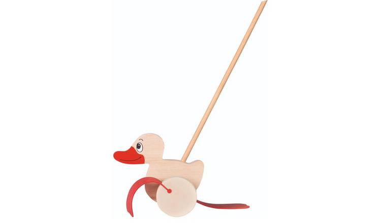 Goki Push Along Duck with Classic Waddle Kids Toy