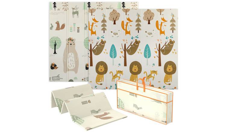 AIYAPLAY Animal Theme 18 Months Plus Reversible Activity Playmat – Multi