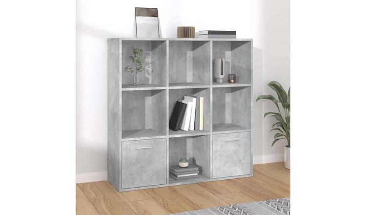 Walplus Engineered Wood Storage Cabinet - Stone Grey - 98 x 30 x 98 cm