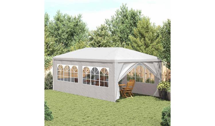 Walplus 3 x 6 m Garden Party Tent - White