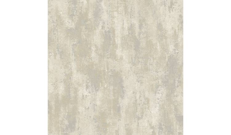 Grandeco Venetian Distressed Plaster Blown Vinyl Wallpaper - Greige