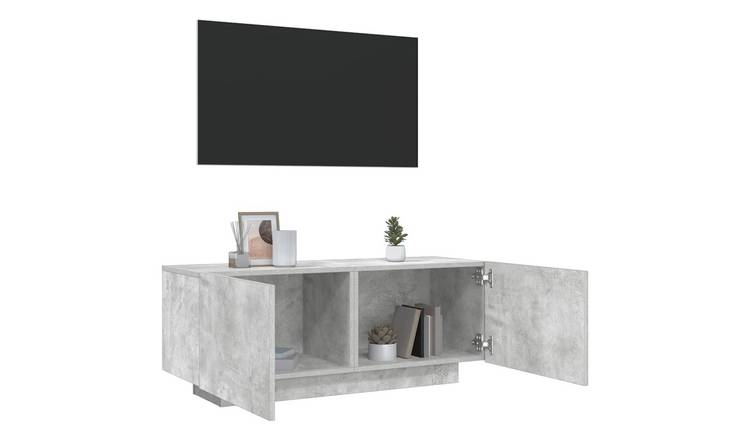 Walplus Engineered Wood TV Cabinet - Concrete Grey - 100 x 35 x 40 cm