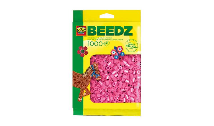 SES Creative Iron On Beads 1000 Piece Craft Set - Pink