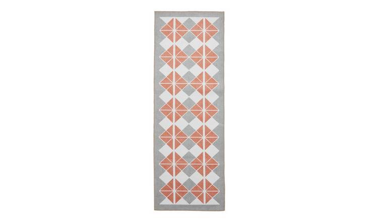 Mega Flooring Grey Modern Geometric Runner - 61 x 230cm