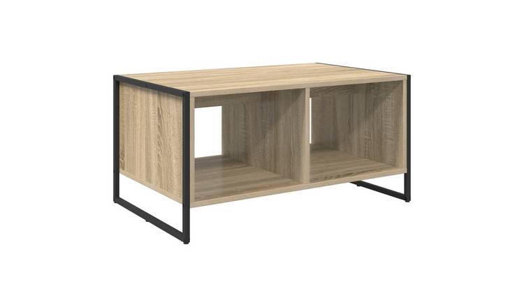Walplus 2 Shelf Engineered Wood Coffee Table - Light Oak - 80 x 50 x 40 cm