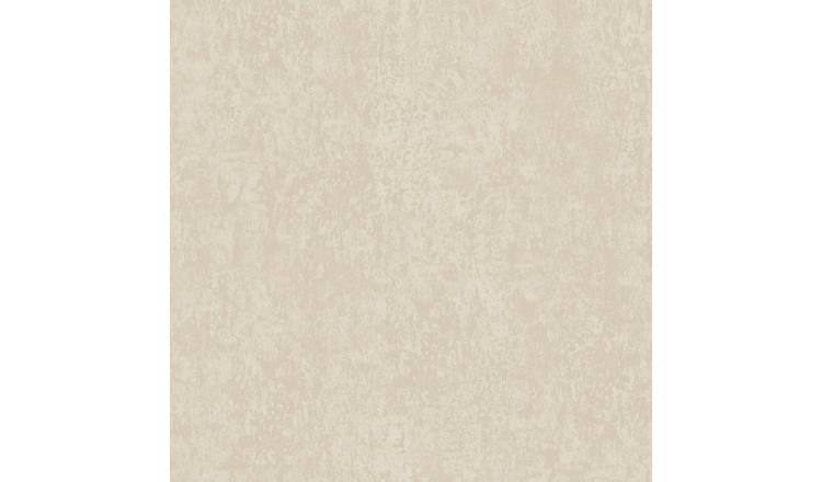 Grandeco Mikaya Plaster Plain Blown Vinyl Wallpaper - Beige