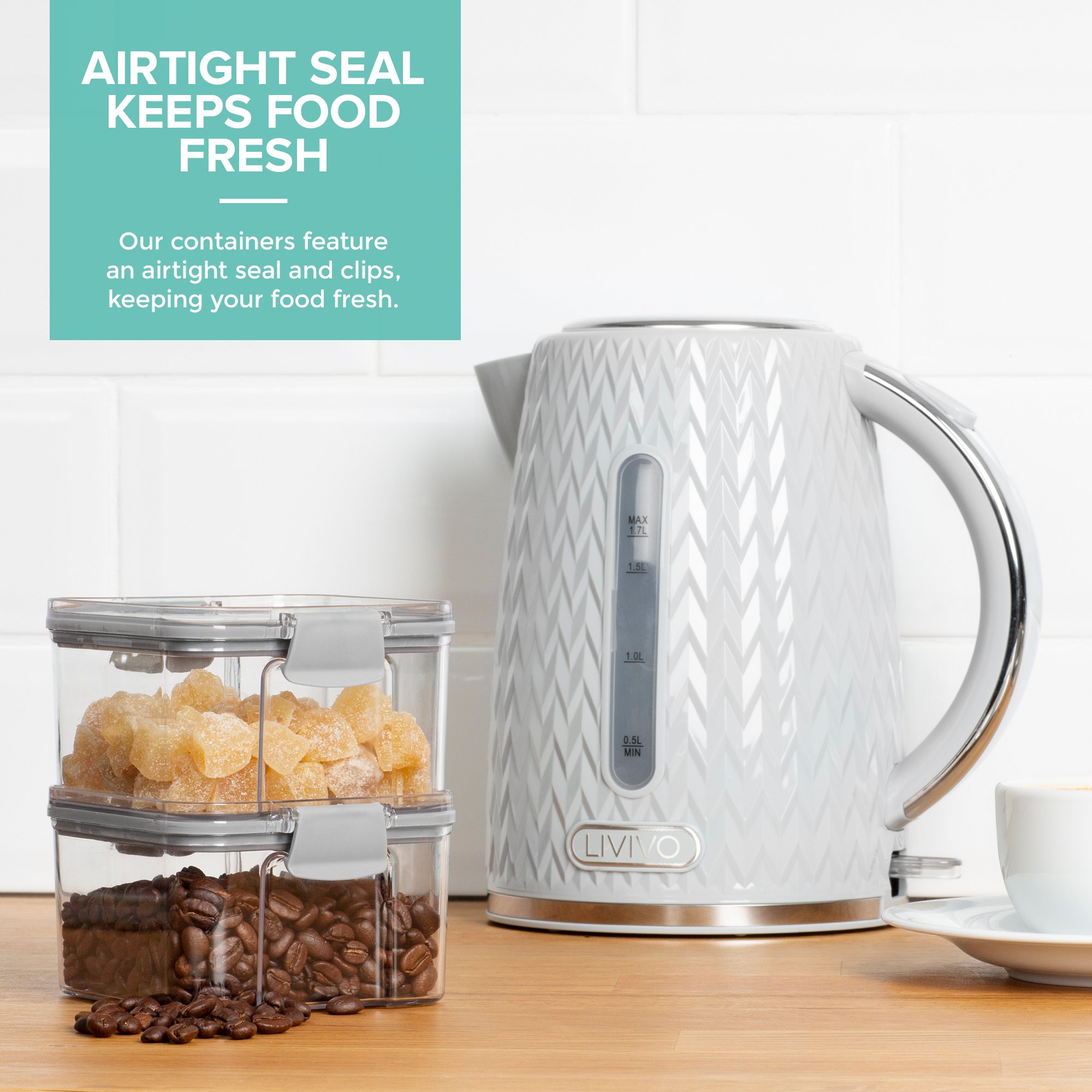 LIVIVO Stackable Airtight Food Storage Container - 480ml - Image 5