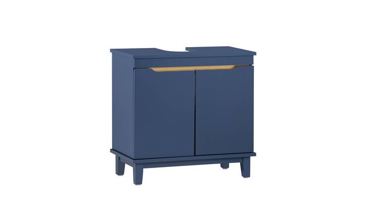 SoBuy 2 Door Under Sink Cabinet Vanity Unit - Dark Blue