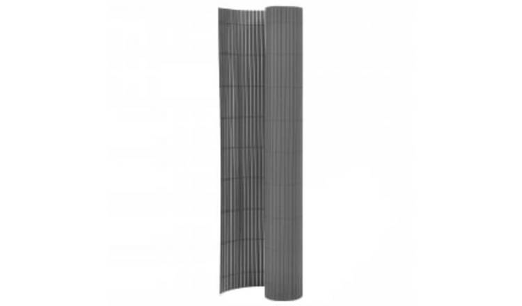 Walplus PVC Double-Sided Garden Fence - Grey - 90 x 400 cm